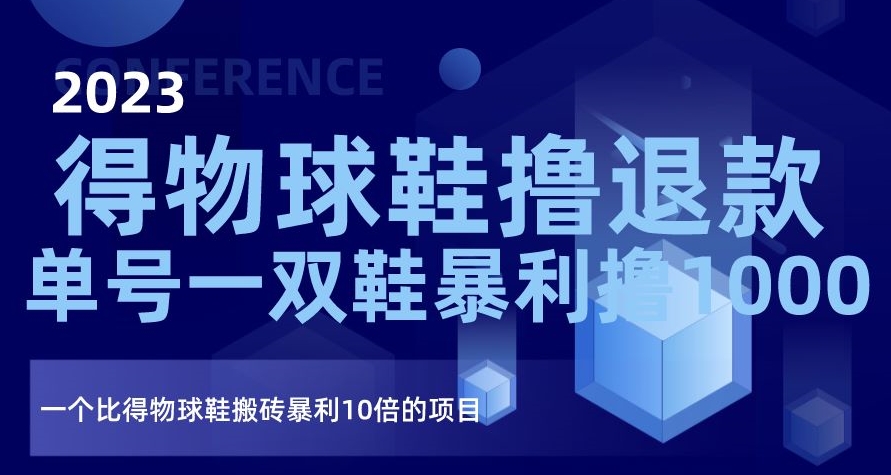 2023得物球鞋撸退款，单号一双鞋暴利撸1000，一个比得物球鞋搬砖暴利10倍的项目【揭秘】-创业资源库