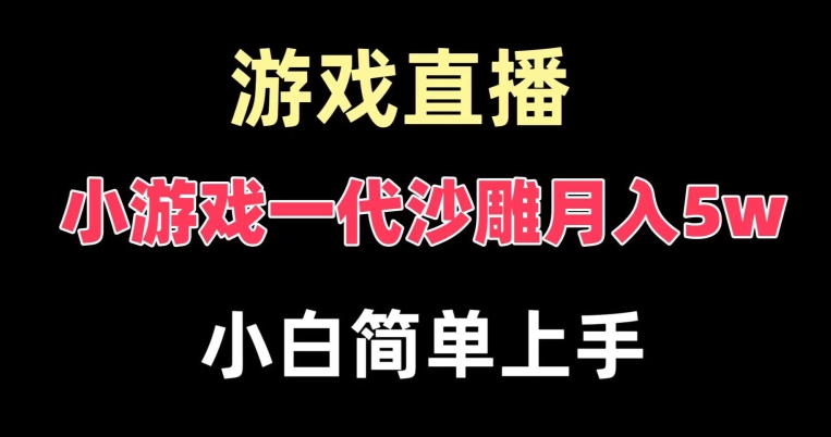 玩小游戏一代沙雕月入5w，爆裂变现，快速拿结果，高级保姆式教学【揭秘】-创业资源库