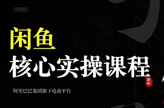 2024闲鱼核心实操课程，从养号、选品、发布、销售，教你做一个出单的闲鱼号-创业资源库
