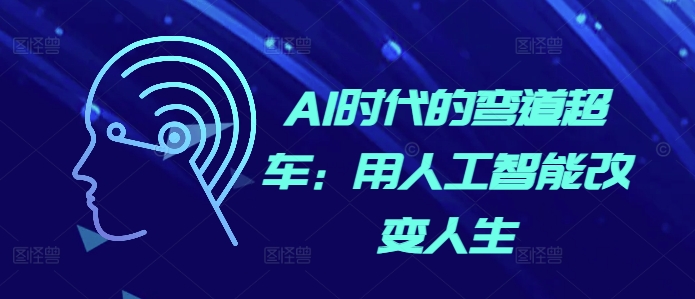 AI时代的弯道超车：用人工智能改变人生-创业资源库