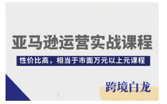 亚马逊运营实战课程，亚马逊从入门到精通，性价比高，相当于市面万元以上元课程-创业资源库