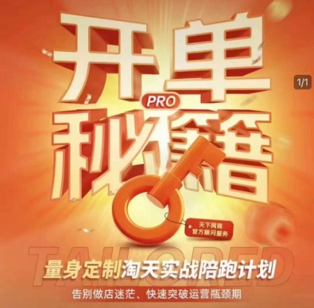 淘宝开单秘籍PRO，量身定制淘天实战陪跑计划，告别做店迷茫、快速突破运营瓶颈期-创业资源库