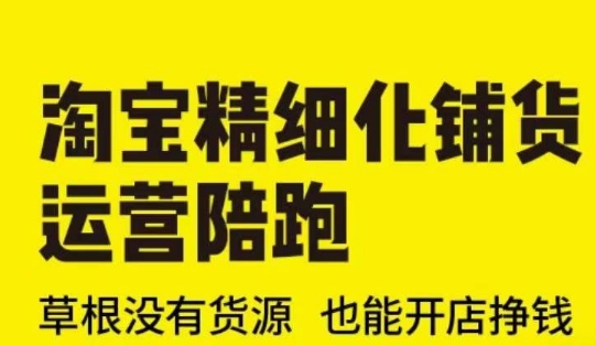淘宝精细化铺货运营陪跑(部分更新至2025)，草根没有货源 也能开店挣钱-创业资源库