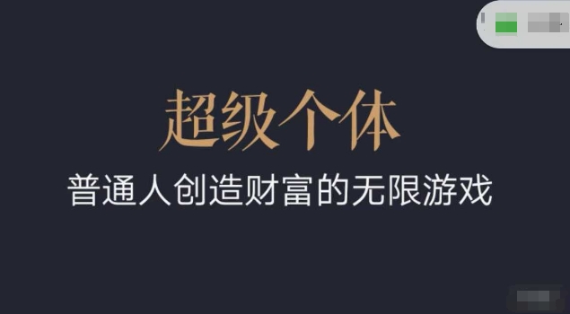 超级个体2024-2025翻盘指南，普通人创造财富的无限游戏-创业资源库