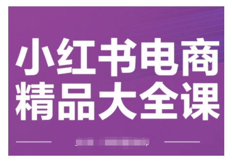 小红书电商精品大全课，快速掌握小红书运营技巧，实现精准引流与爆单目标，轻松玩转小红书电商(更新2月)-创业资源库