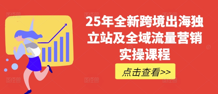 25年全新跨境出海独立站及全域流量营销实操课程，跨境电商独立站TIKTOK全域营销普货特货玩法大全-创业资源库