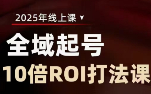 2025全域起号10倍ROI打法课，助你提升直播间的投资回报率-创业资源库