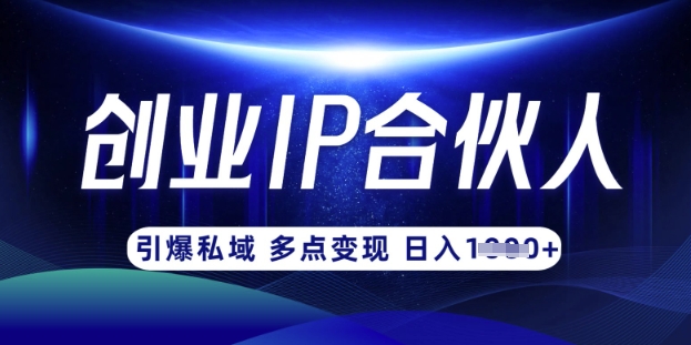 云帆·创业ip合伙人打造3.0，从0到1教你做网创，实现月入过W-创业资源库