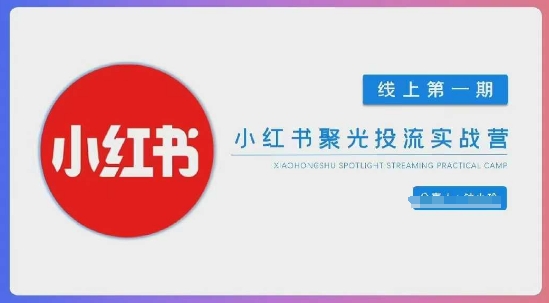 小红书聚光陪跑第一期，教你从0到1玩转小红书聚光投流，搭建小红书付费投流团队，更快的见到效果-创业资源库