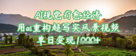 AI视觉疗愈经济：用ai重构超写实风景视频，单日变现多张-创业资源库