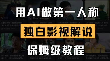 用AI做第一人称独白影视解说，手把手教学，保姆级教程-创业资源库