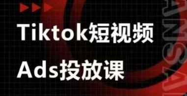 Ads视频投放课，tiktok短视频广告投放课-创业资源库