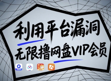 利用平台漏洞，无限撸网盘VIP会员，用户亲测有效!【漏洞原理+操作演示】-创业资源库