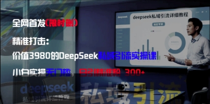 精准打击：价值3980的DeepSeek私域引流实操课，小白实操无门槛，日引精准粉300+-创业资源库