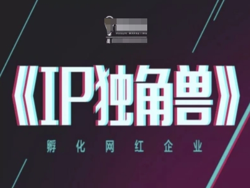 IP独角兽，孵化网红企业，ip教程-创业资源库