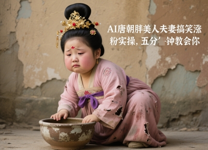 AI唐朝胖美人夫妻搞笑涨粉实操，五分钟教会你-创业资源库