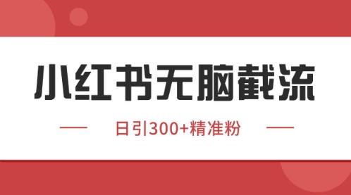小红书只要你有同行就能获客，独家野路子获客玩法，暴力截流【揭秘】-创业资源库