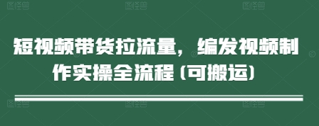 短视频带货拉流量，编发视频制作实操全流程(可搬运)-创业资源库