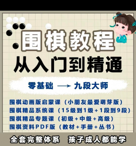 围棋教程零基础儿童视频课少儿动画启蒙围棋入门系统电子资料课程-谦言资源库