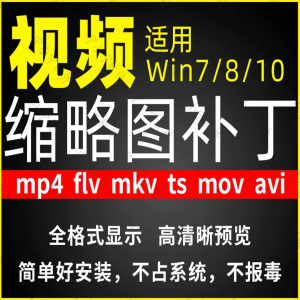 视频缩略图补丁mp4 flv ts mov mkv avi等预览软件工具显示插件-谦言资源库