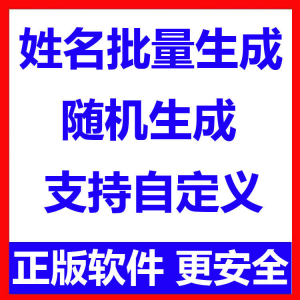 姓名批量生成工具 用户名随机不重复生成软件 可自定义-谦言资源库