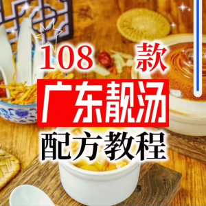 【拍下即送】108种广东靓汤视频教程100+广府靓汤商用技术实体店-谦言资源库