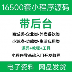小程序源码商城企业源码带后台公众号平台小游戏教程视频-谦言资源库