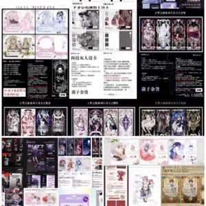 人设卡模板300+热门精美设卡绘圈人设卡打包出售-谦言资源库