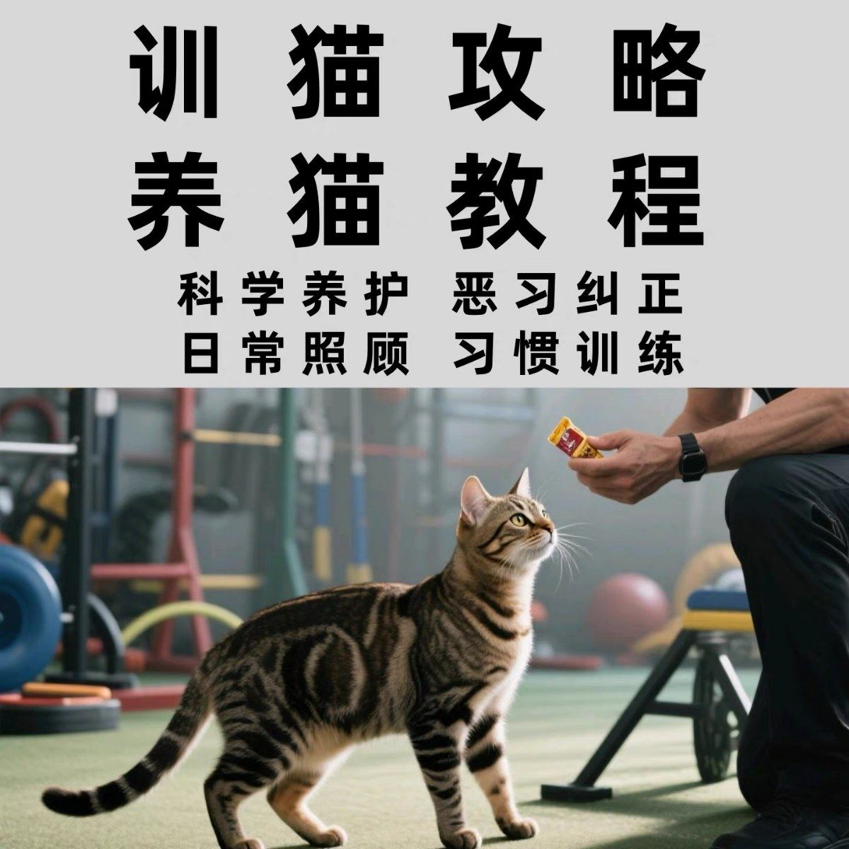 训猫入门培训教学视频课程驯猫教程家庭养猫指南攻略大全注意事项-谦言资源库