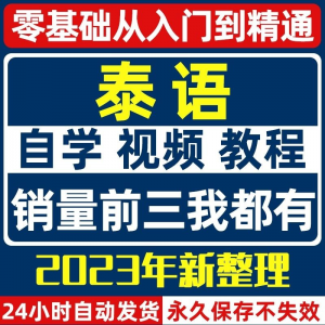 泰语零基础入门自学教材视频基础教程学习口语课程电子版高级-谦言资源库