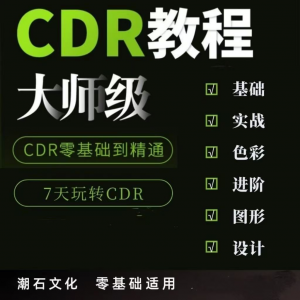 cdr教程视频Coreldraw自学平面设计广告排版零基础入门学习课程-谦言资源库