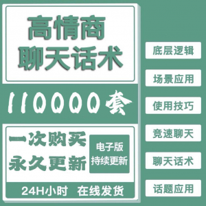 高情商聊天话术情商课教学男性女性心理学视频课程人际交往电子版-谦言资源库