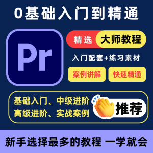 PR教程零基础入门学习premiere pro教学视频剪辑软件课程练习素材-谦言资源库