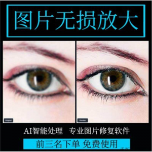 图片无损放大 模糊老照片修复还原变高清画质提高分辨率软件工具-谦言资源库