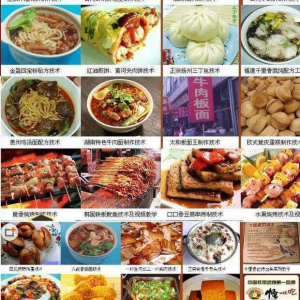 全国各地特色小吃配方资料技术视频教程 地摊小吃 全套资料大全-谦言资源库