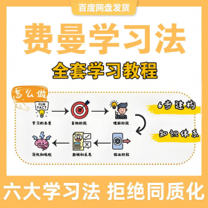 费曼学习法高效率学习全套教程思维导图记忆力笔记技巧视频课程-谦言资源库
