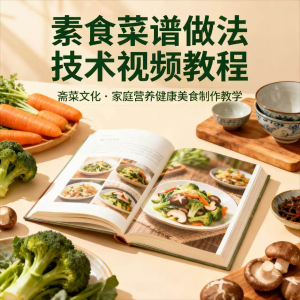 素食菜谱制作技术视频教程家庭营养健康美食教学设计素材-谦言资源库