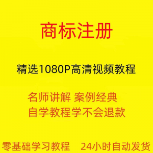 商标注册自己注册视频教程全套从入门到精通技巧培训学习在线课程-谦言资源库