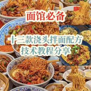 【下单即送】视频教程面馆13款浇头拌面配方新手摆摊创业培训-谦言资源库