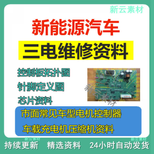 新能源汽车维修资料拓扑原理针脚图芯片三电控制器充电机压缩机-谦言资源库