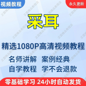 采耳手法视频学习教程新手自学零基础入门精通教学培训课程全集-谦言资源库