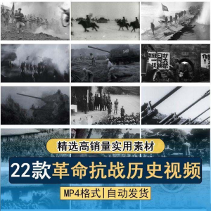 抗日战争解放战争革命斗争长征精神历史纪录片影像资料视频素材-谦言资源库