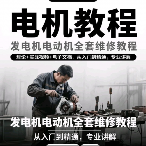 电机教程视频发电机电动机结构原理维修技术小学素材布线图教程-谦言资源库