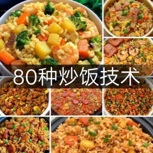炒饭技术配方教程大全蛋炒饭的做法教学速食铁板烧摆地摊扬州商用-谦言资源库